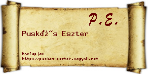 Puskás Eszter névjegykártya