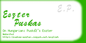 eszter puskas business card